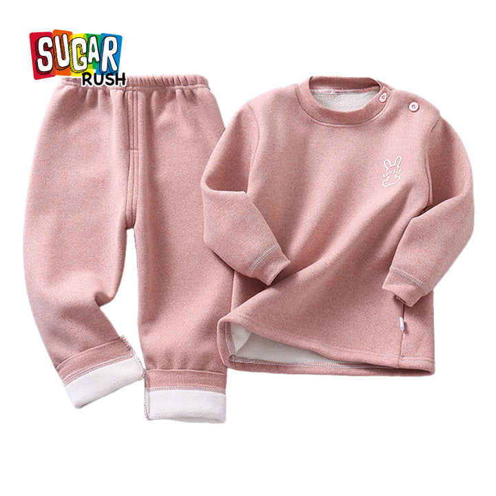 Girls Round Neck T-shirt with Pyjamas