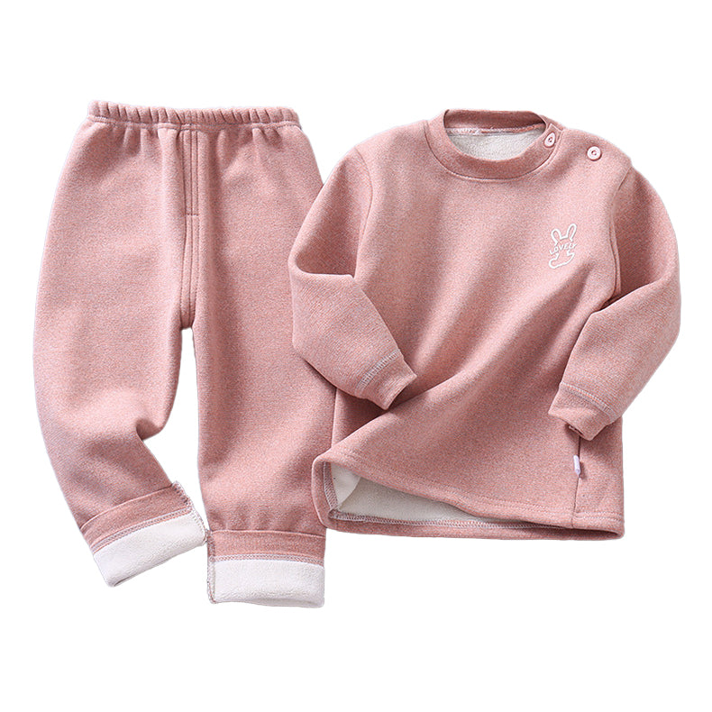 Girls Round Neck T-shirt with Pyjamas