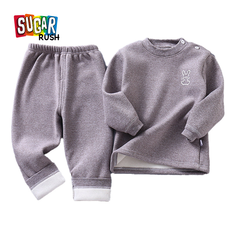Boys Khaki Round Neck T-shirt With Trouser Clothing Set