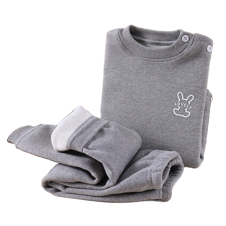 Boys Grey Self Design T-shirt with Pyjamas