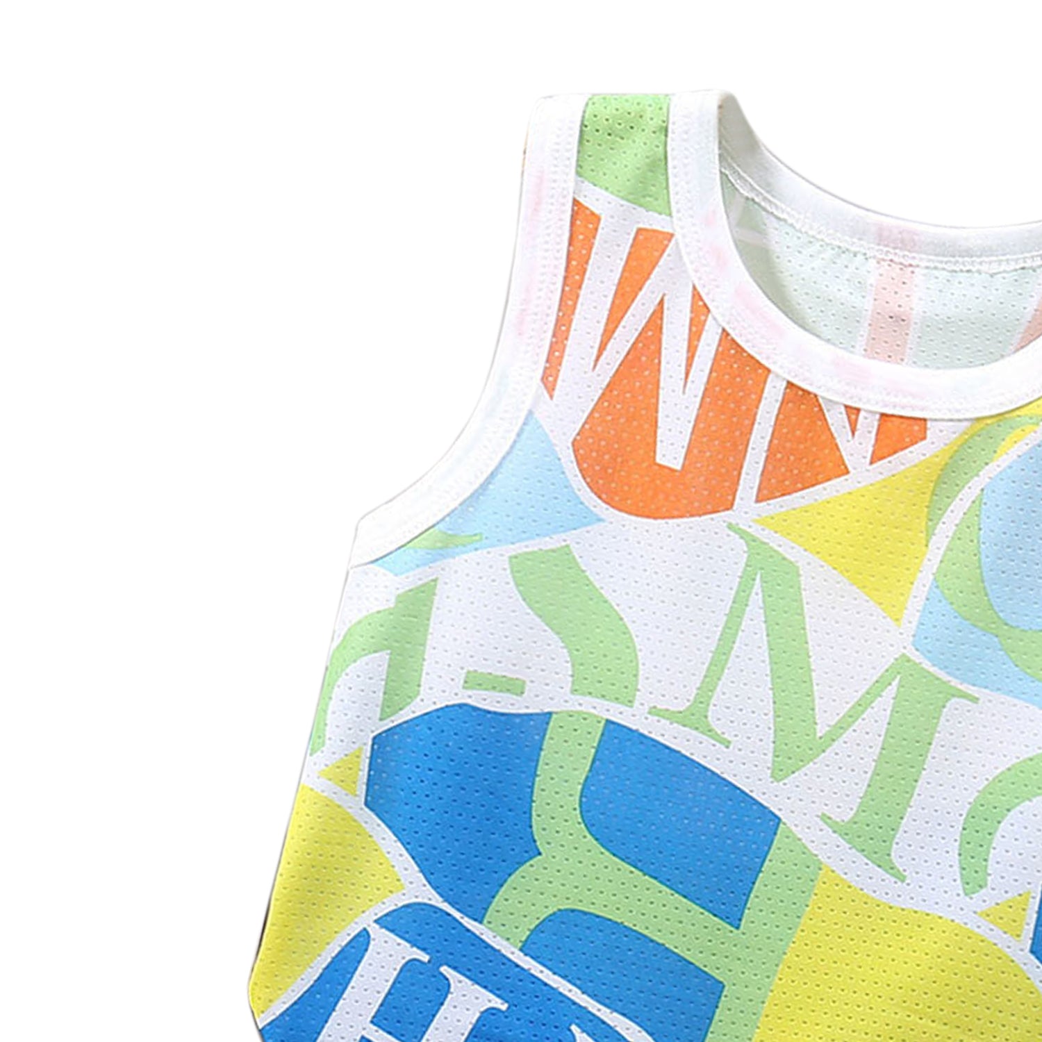 Boys Blue Abstract Printed Top with Shorts