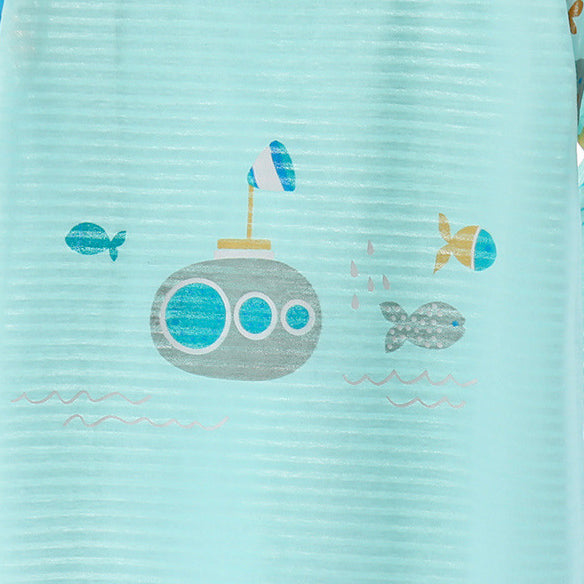 Boys Green Comic Printed Cotton Night suit