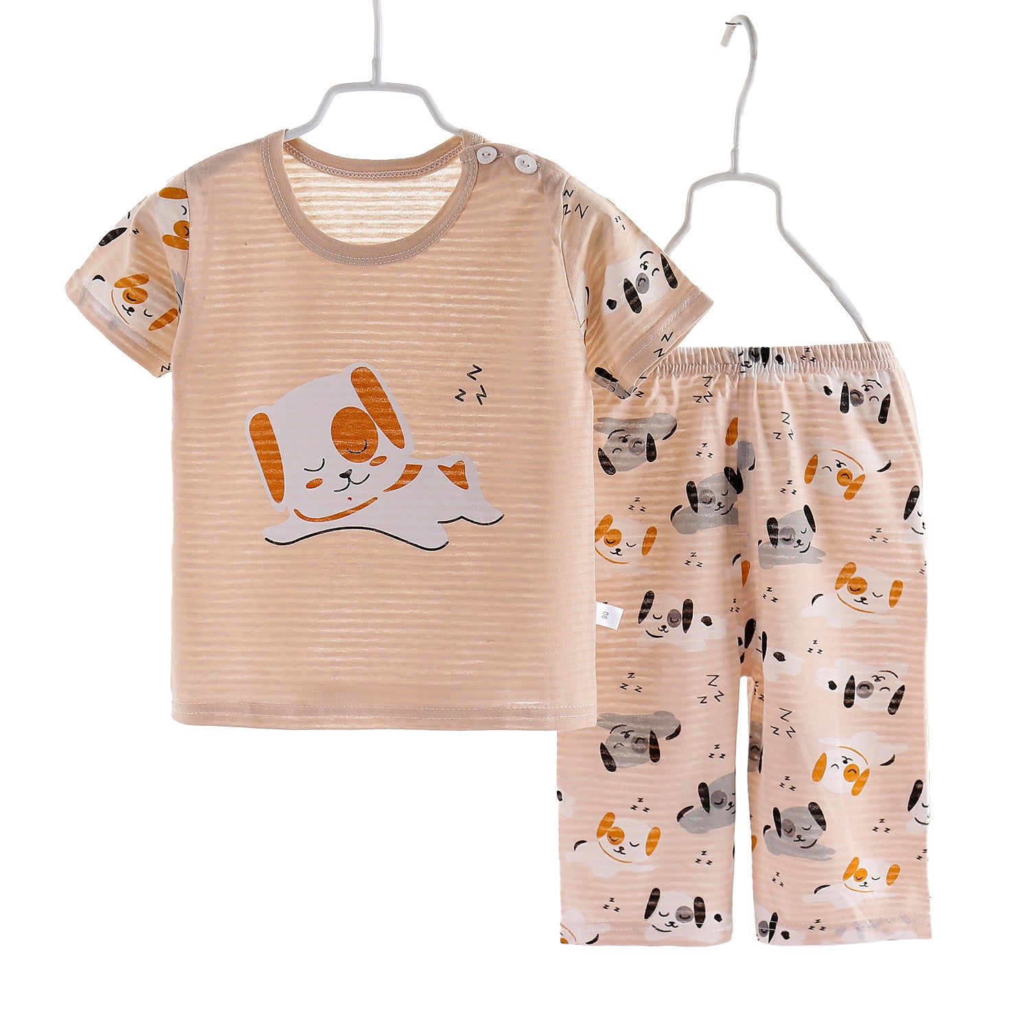 Boys Orange Graphic Printed Night Suit