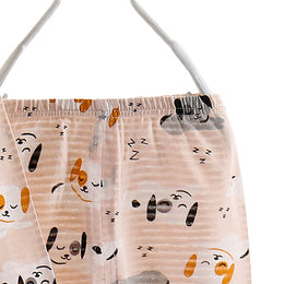 Boys Beige Conversational Printed Night Suit