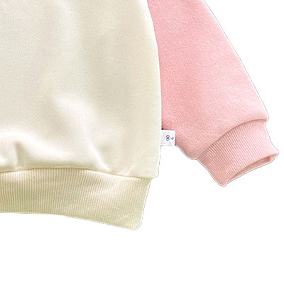 Girls Pink Typography Printed Sweatshirt