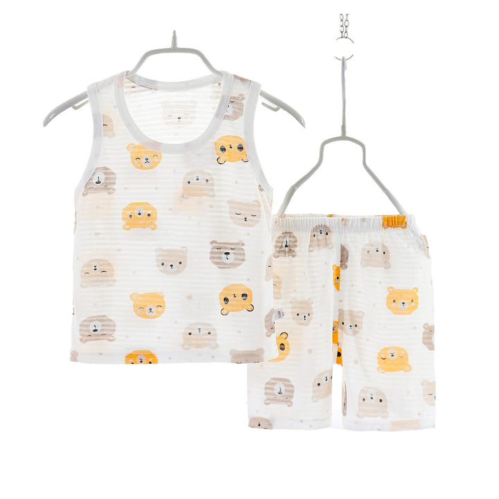 Yellow Infant Boys Printed Top with Shorts