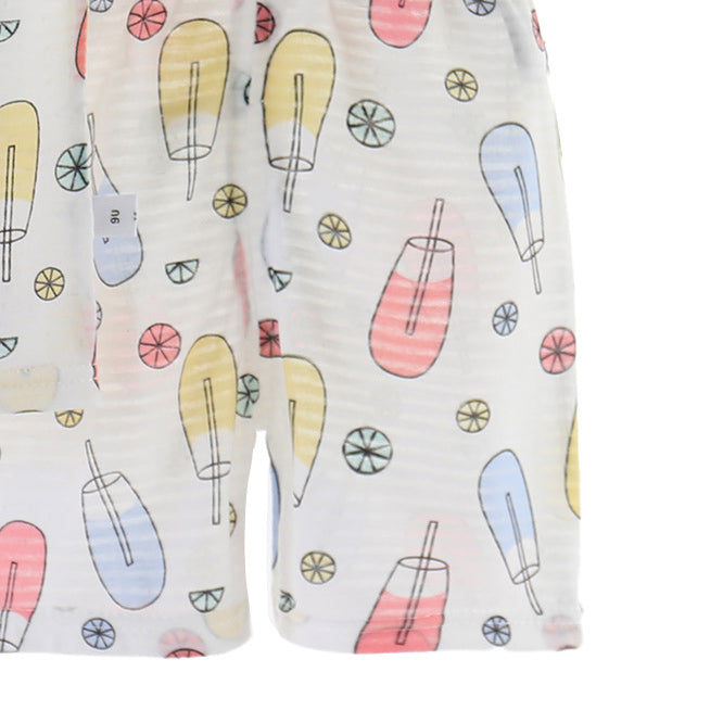 Pink Infant Boys Printed T-shirt with Shorts