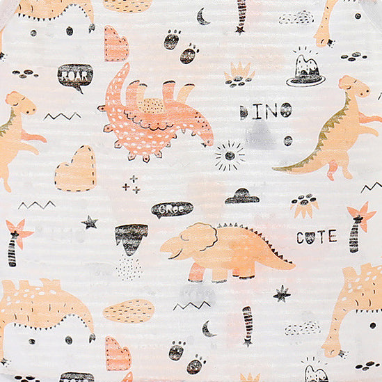 Orange Coloured Infant Boys Printed Top with Shorts