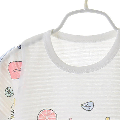 White Boys Printed Top with Shorts