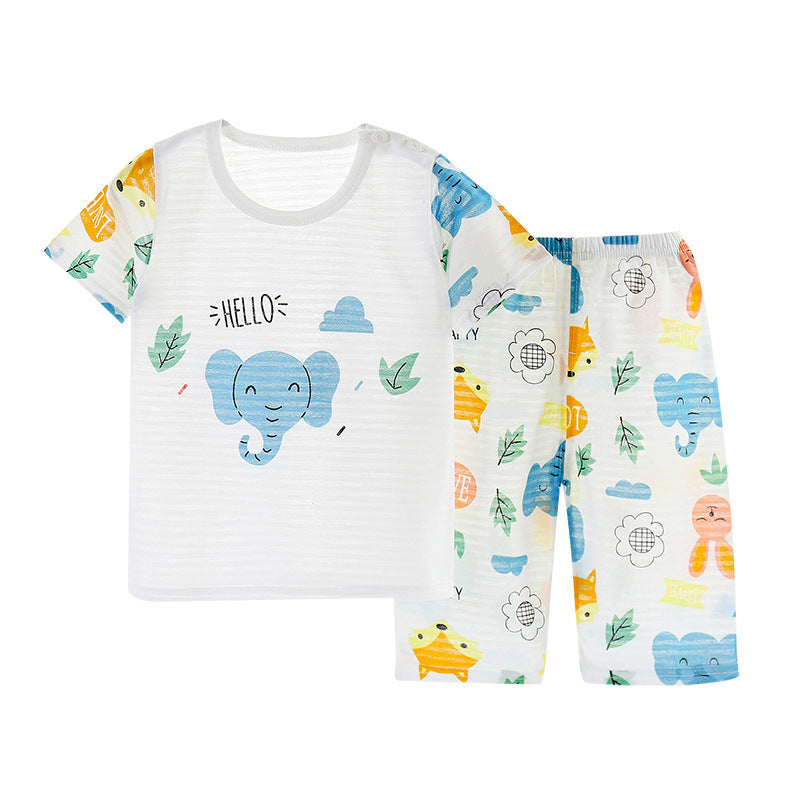 Blue Boys Printed Top with Shorts