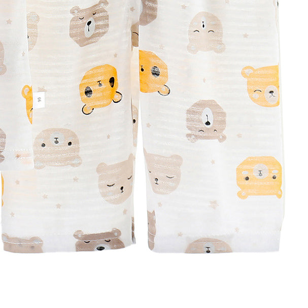 Boys Yellow Conversational Printed T-shirt with Shorts