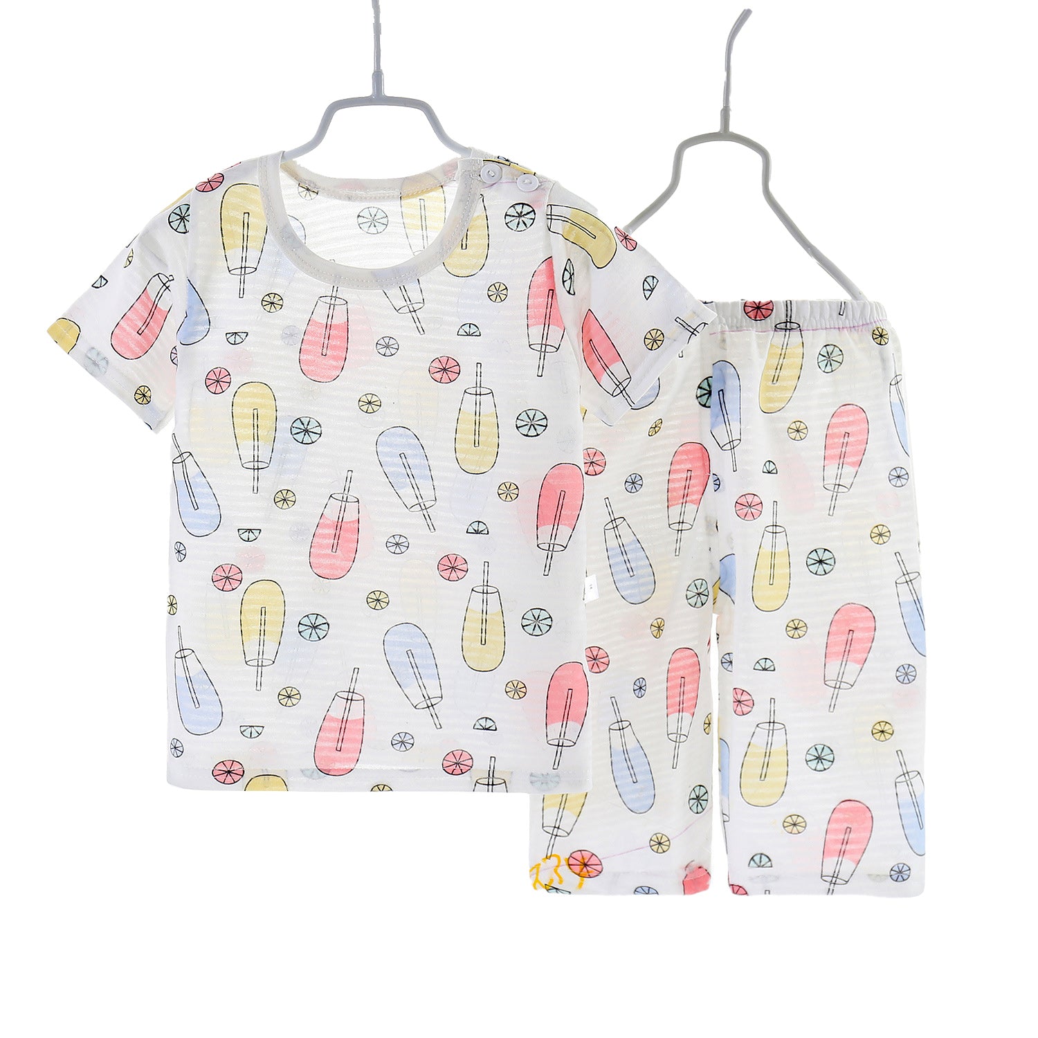 Pink Boys Printed T-shirt with Shorts