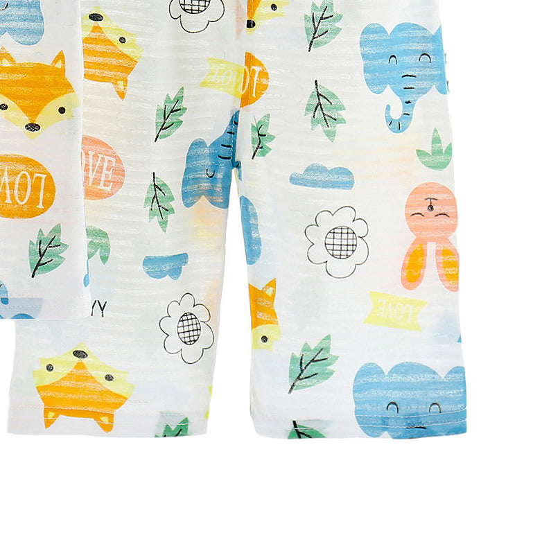 Blue Boys Printed Top with Capris