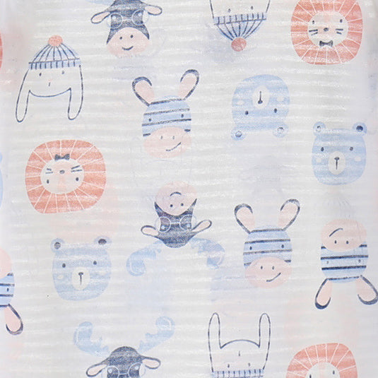 Boys Blue Conversational Printed Top with Shorts