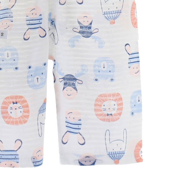 Boys Blue Conversational Printed Top with Shorts