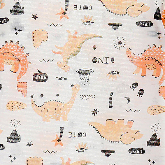 Boys Orange Conversational Printed Top with Shorts