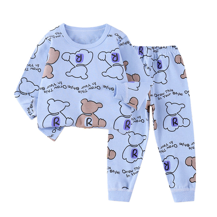 Boys Graphic Printed Pure Cotton Sweatshirt & Pyjamas