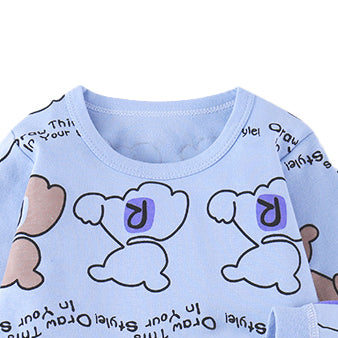Boys Graphic Printed Pure Cotton Sweatshirt & Pyjamas
