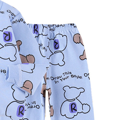 Boys Graphic Printed Pure Cotton Sweatshirt & Pyjamas