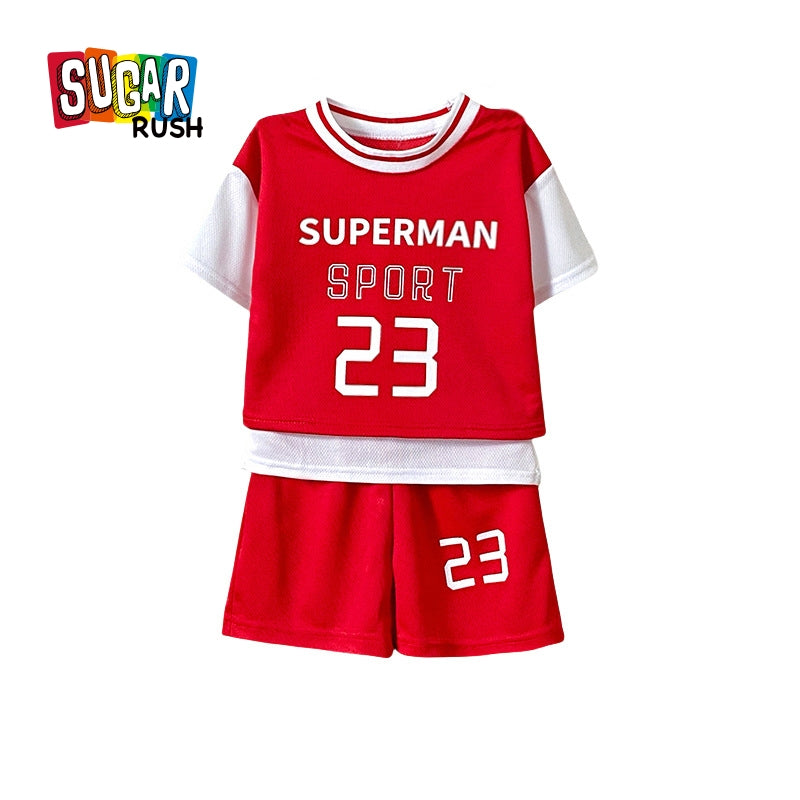 Boys Printed Short Sleeves T-shirt with Shorts