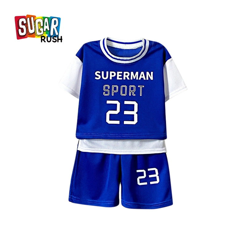Boys Printed Short Sleeves T-shirt With Shorts