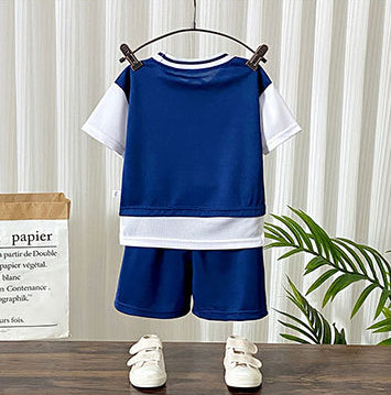 Boys Printed Short Sleeves T-shirt With Shorts