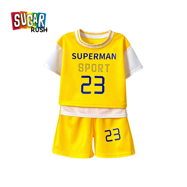 Boys Printed Short Sleeves T-shirt With Shorts