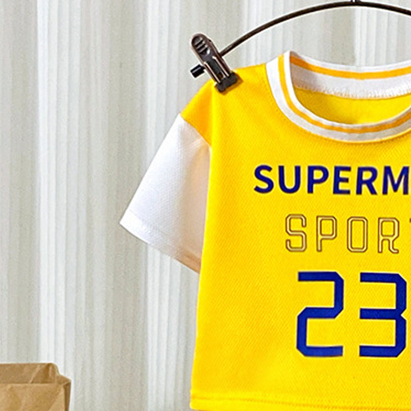 Boys Printed Short Sleeves T-shirt With Shorts