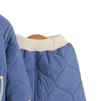 Boys Blue V-Neck Long Sleeves Coat With Joggers