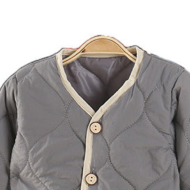 Boys Grey Self Design Coat with Joggers