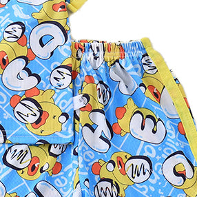 Boys Blue & Yellow Printed Top with Shorts