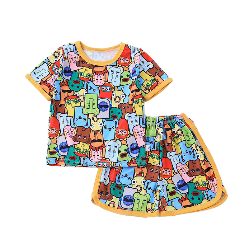 Boys Printed Top With Shorts