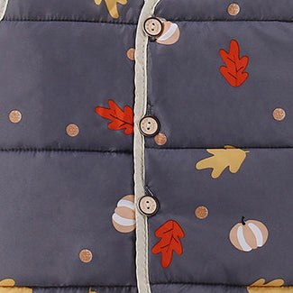 Infant Boys Grey Printed V-Neck Waistcoat