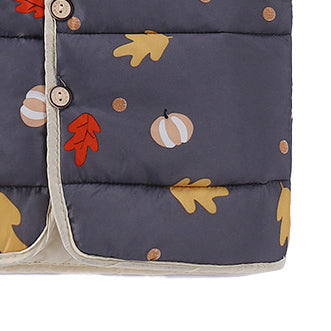 Infant Boys Grey Printed V-Neck Waistcoat