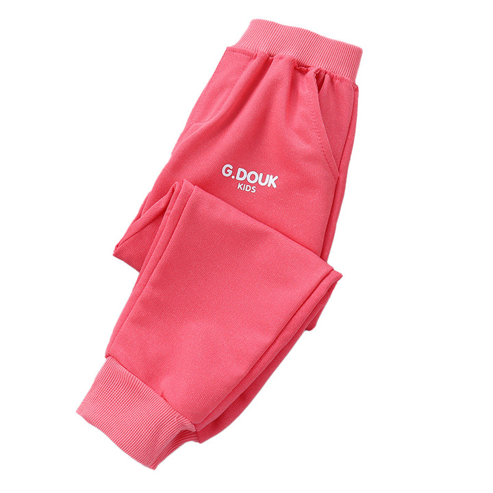 Girls Fuchsia Easy Wash Joggers