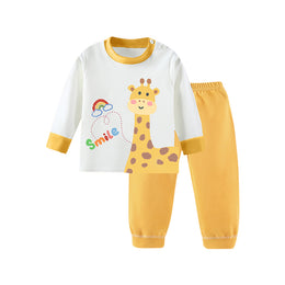 Boys Printed Round Neck Long Sleeves T-Shirt With Jogger