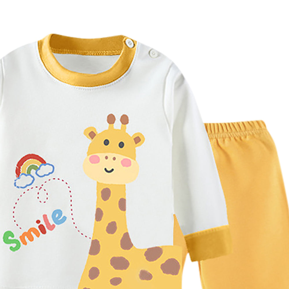 Boys Printed Round Neck Long Sleeves T-Shirt With Jogger