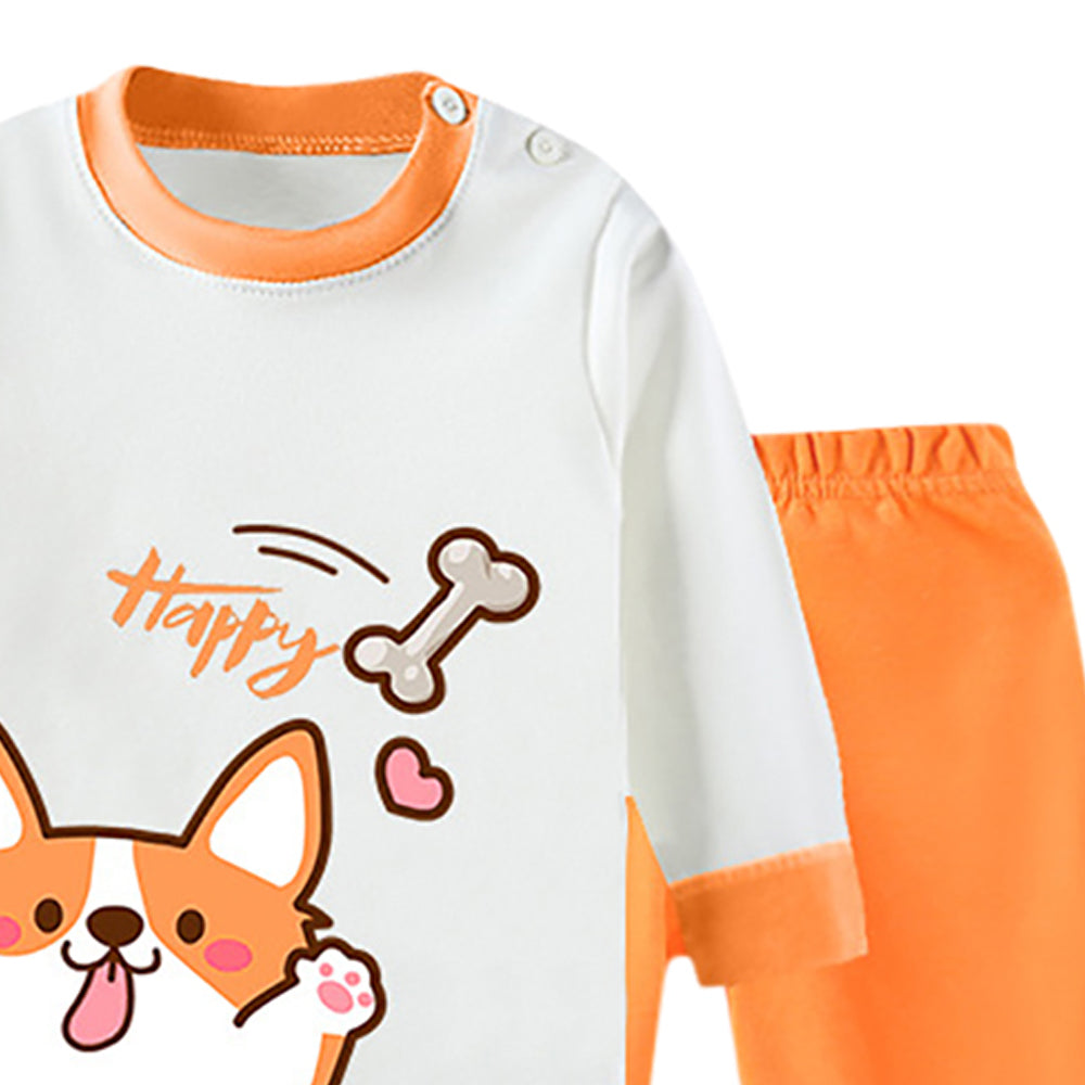 Boys Round Neck Printed T-shirt with Joggers