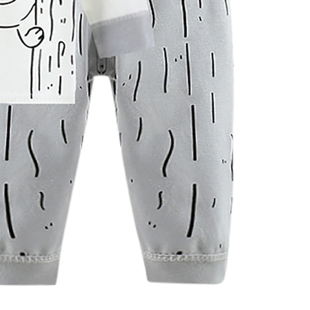 Boys Printed Round Neck Long Sleeves T-Shirt With Jogger