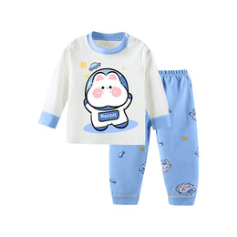 Boys Printed Round Neck Long Sleeves T-Shirt With Jogger