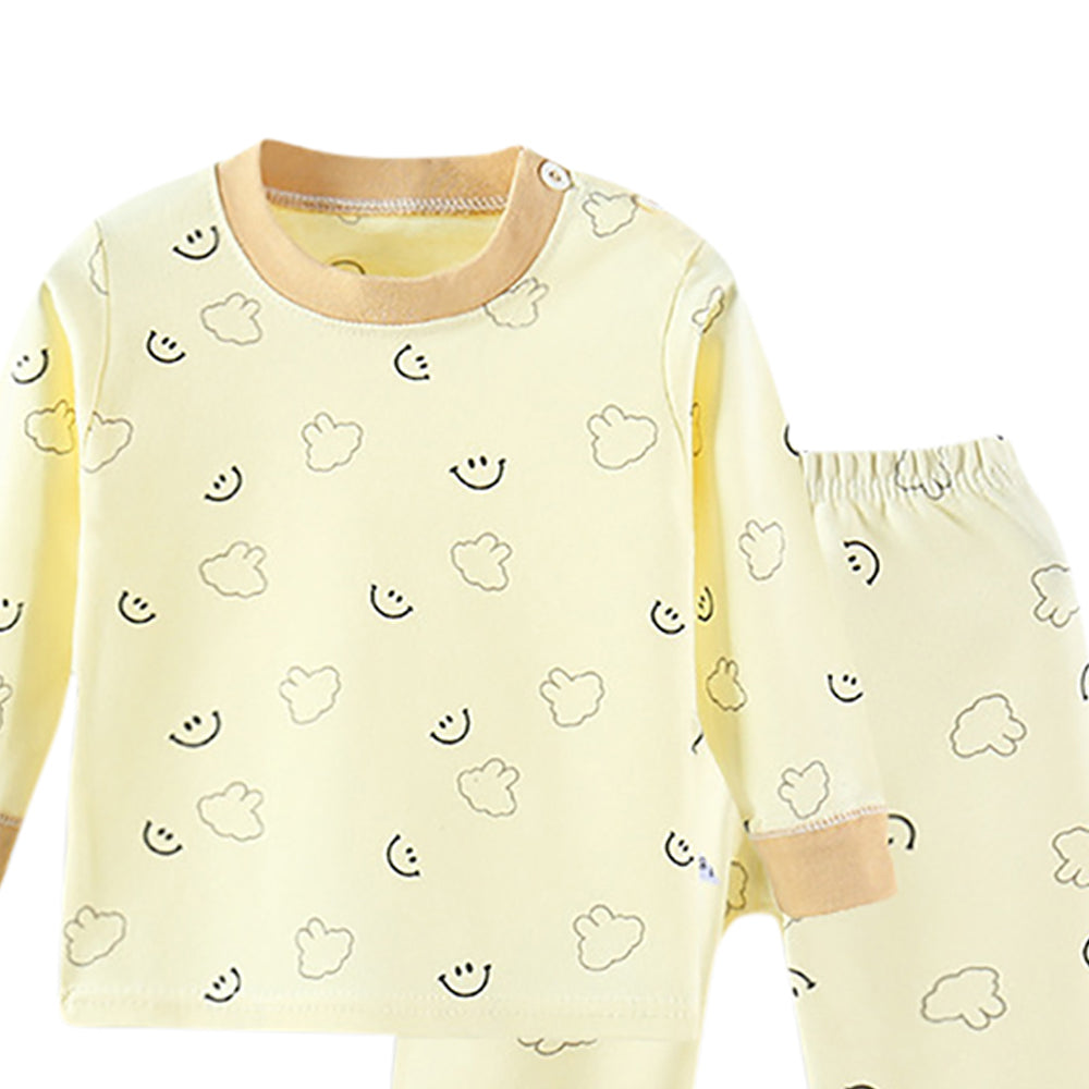 Boys Printed Round Neck Long Sleeves T-Shirt With Jogger