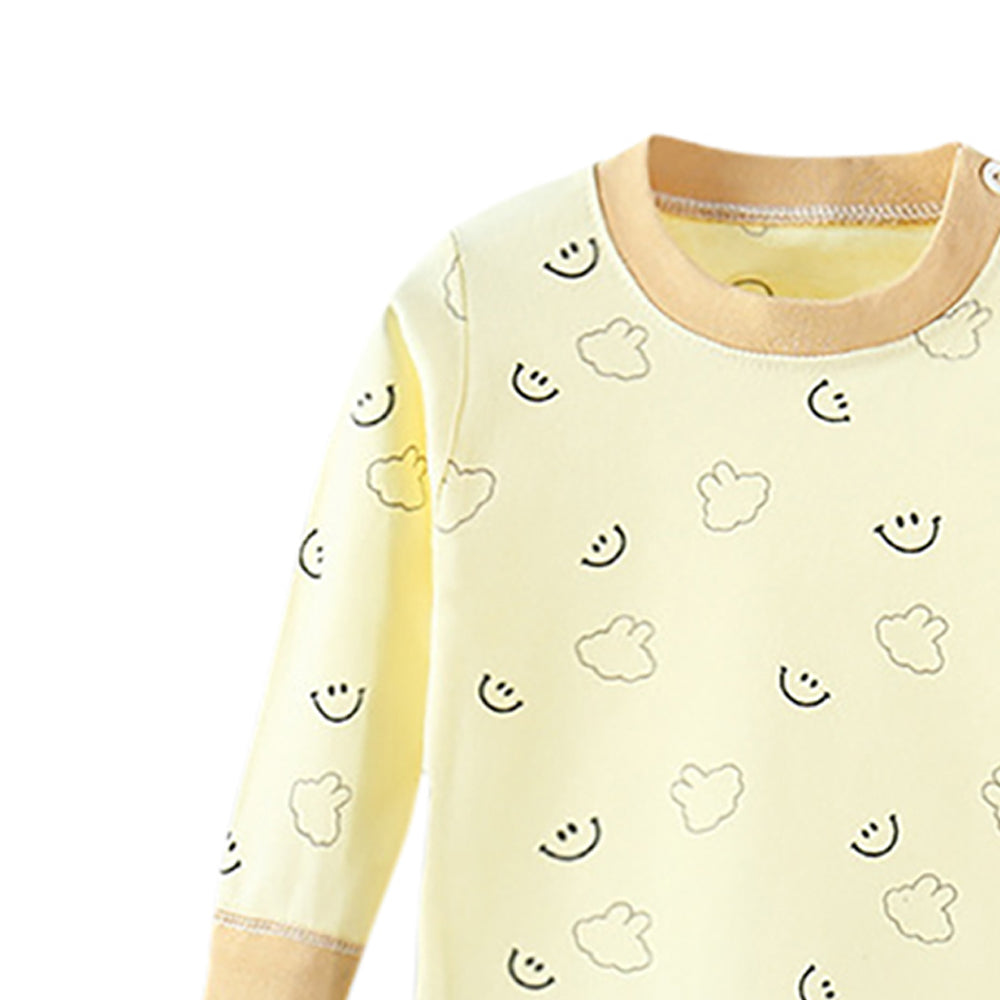 Boys Printed Round Neck Long Sleeves T-Shirt With Jogger