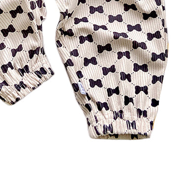 Boys Beige Abstract Printed Easy Wash Joggers