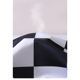 Boys Black & White Checked Round Neck Pullover