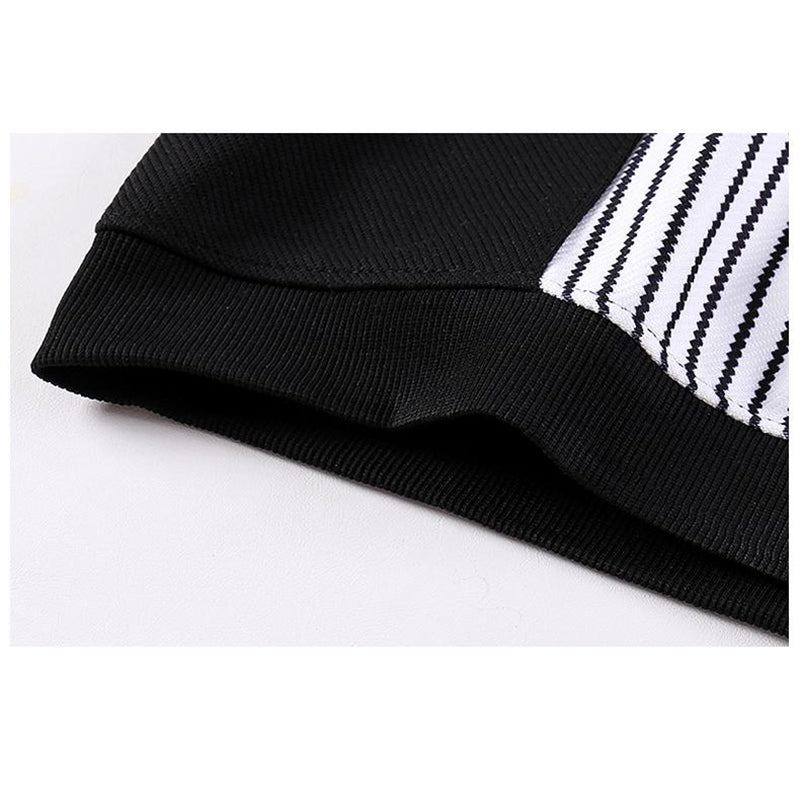 Boys Black Striped Long Sleeve Pullover Sweatshirt