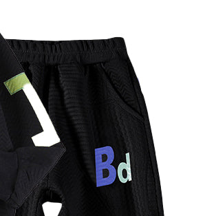 Boys Black Printed T-shirt With Pyjamas