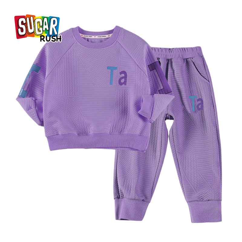 Girls Purple Sweatshirt With Jogger
