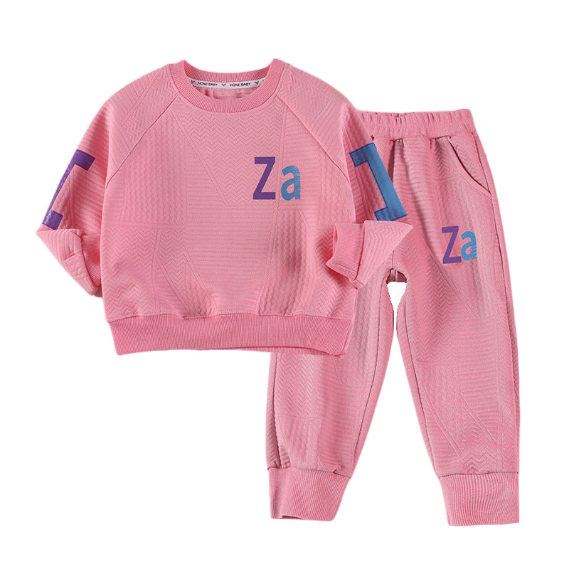 Girls Pink Printed T-shirt with Pyjamas