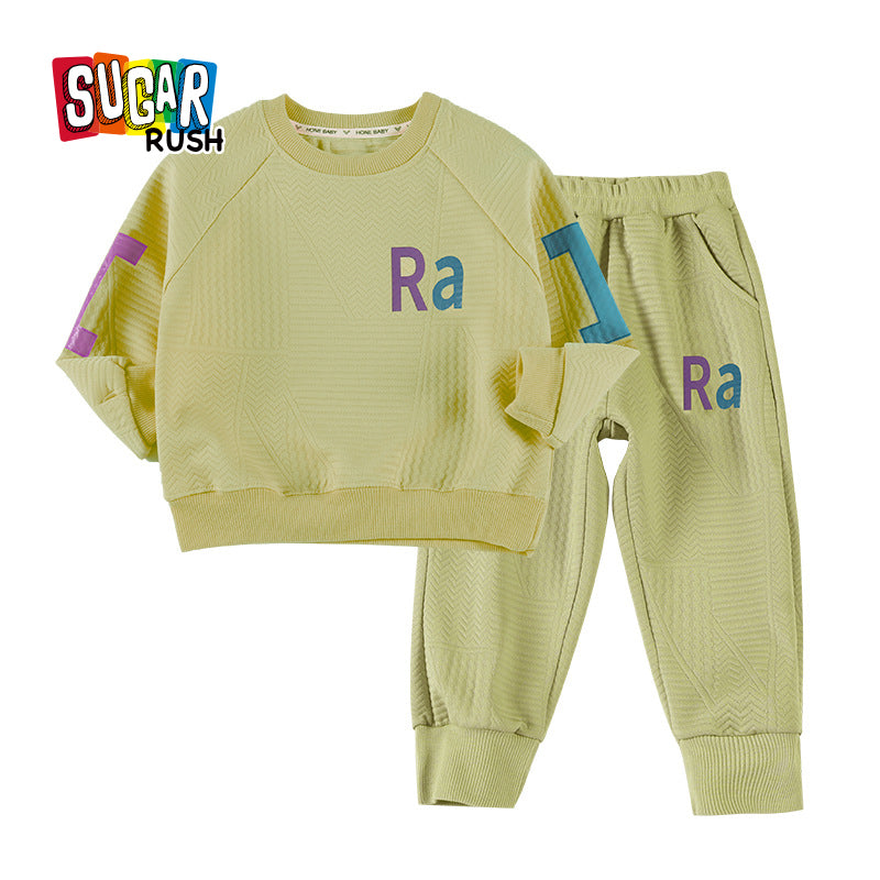 Boys Green Round Neck T-shirt With Pyjamas
