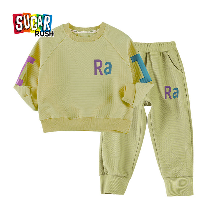 Boys Green Round Neck T-shirt With Pyjamas